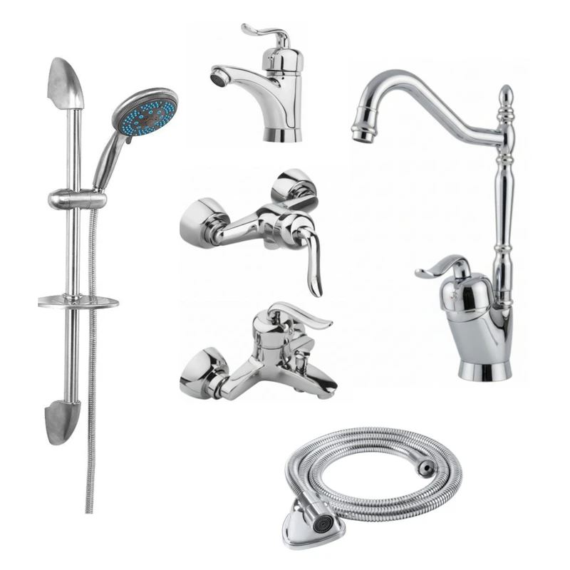 ست شیرآلات پارسین مدل ست قاجاری  مجموعه 6 عددی