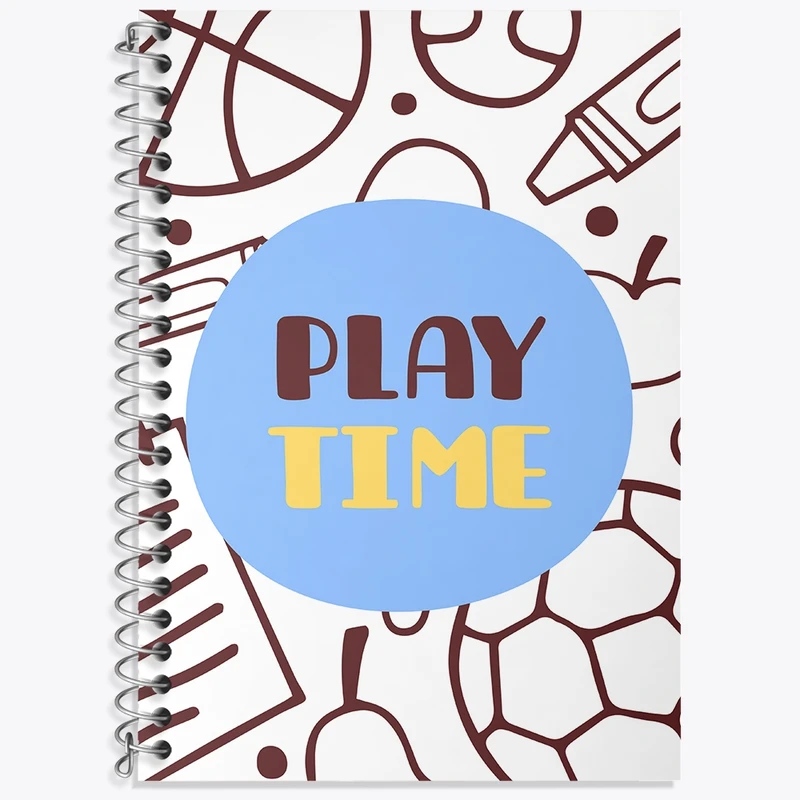 دفتر زبان 50 برگ خندالو مدل سه خط طرح Play Time کد N278