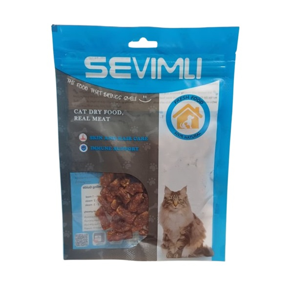 تشویقی گربه سویملی مدل نگینی طعم مرغ و توت فرنگی وزن 80 گرم