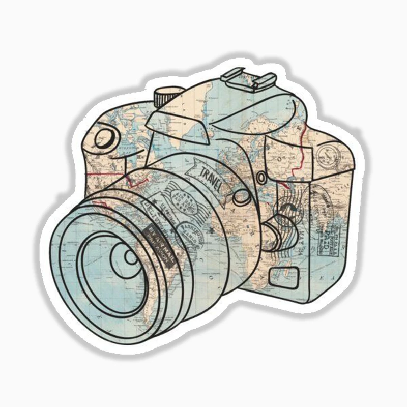 استیکر لپ تاپ و موبایل بووم طرح دوربین جذاب کد 216