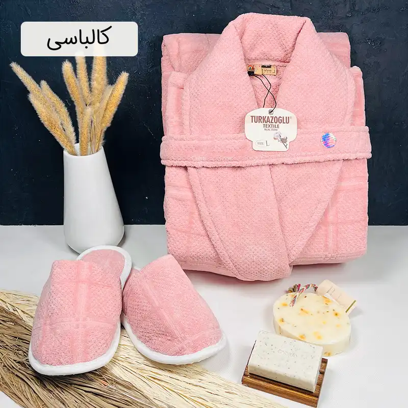 سرویس حوله پالتویی 2 تکه ترک آز طرح مارتا