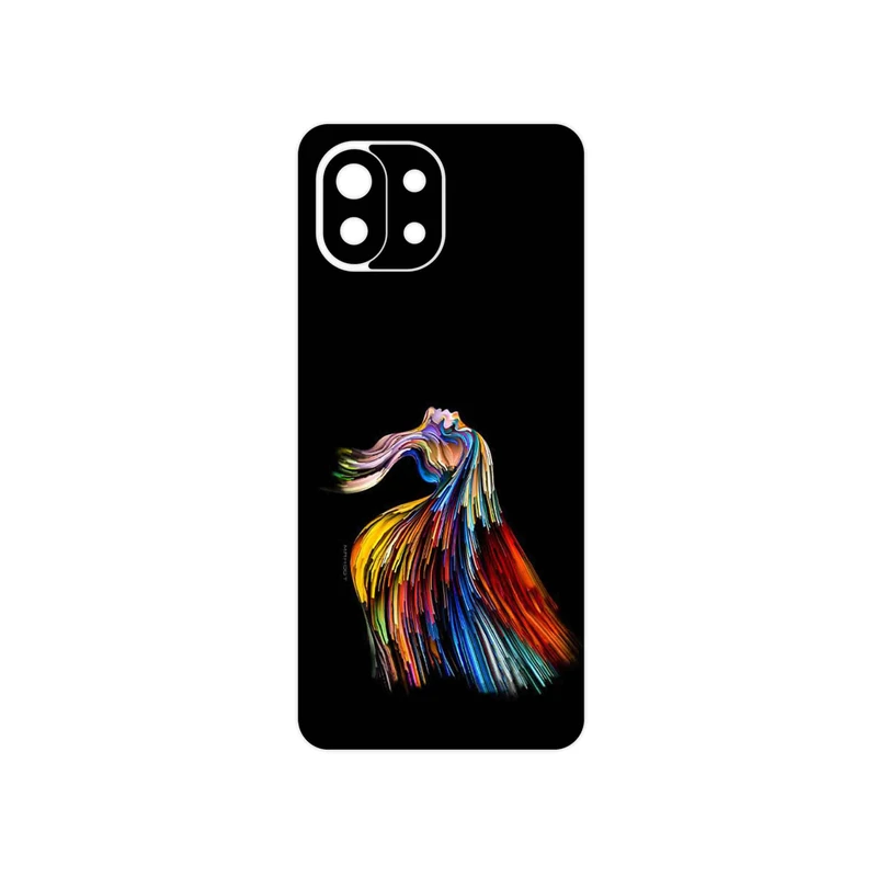 برچسب پوششی ماهوت مدل Rainbow Hair Digital Art مناسب برای گوشی موبایل شیائومی 11 Lite 5G NE