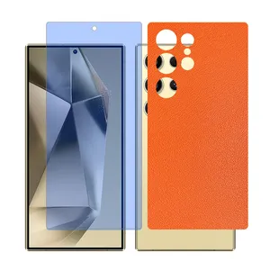 Glass Together model Blue cut screen protector for Samsung Galaxy S23 Ultra mobile phone with back cover sticker