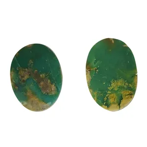 سنگ فیروزه سلین کالا مدل نیشابور طبیعی کد Pc2-14 مجموعه دو عددی