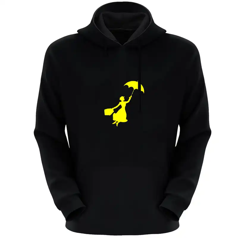 هودی زنانه مدل ادم چتر دار E456 رنگ مشکی