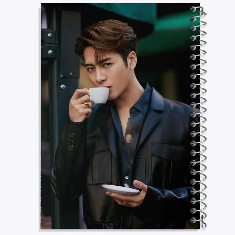 دفتر شطرنجی 50 برگ خندالو طرح جکسون گروه گات سون GOT7 کد 20959