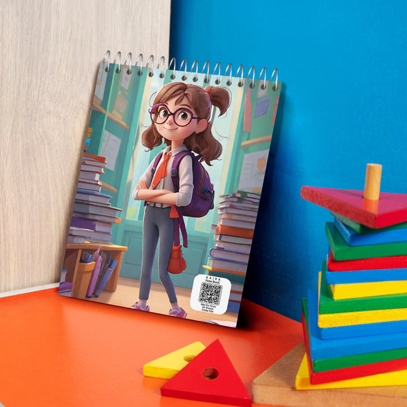 دفتر یادداشت 50 برگ کایرا مدل دختر مدرسه