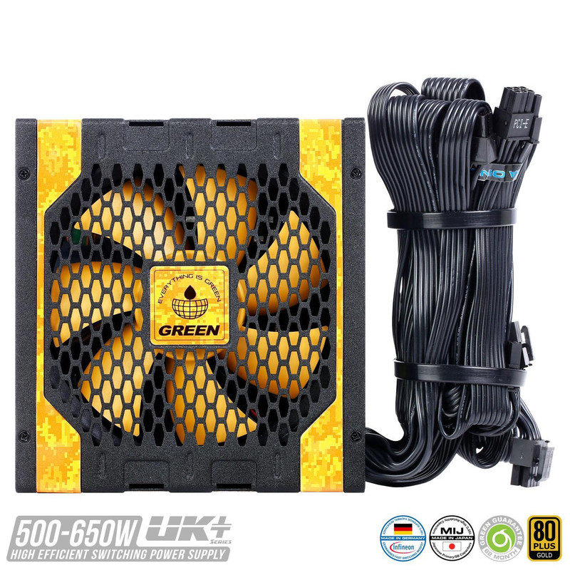 منبع تغذیه گرین مدل GP500A- UK plus