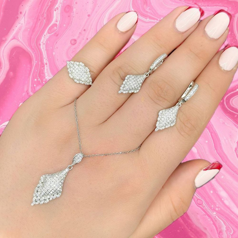 نیم ست نقره زنانه مدل MRJ4962