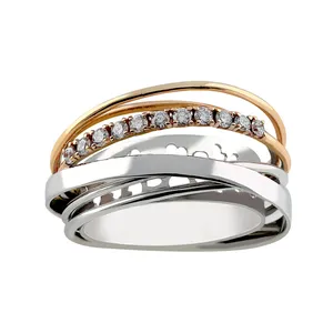 انگشتر طلا 18 عیار زنانه جواهری سروری مدل 10975