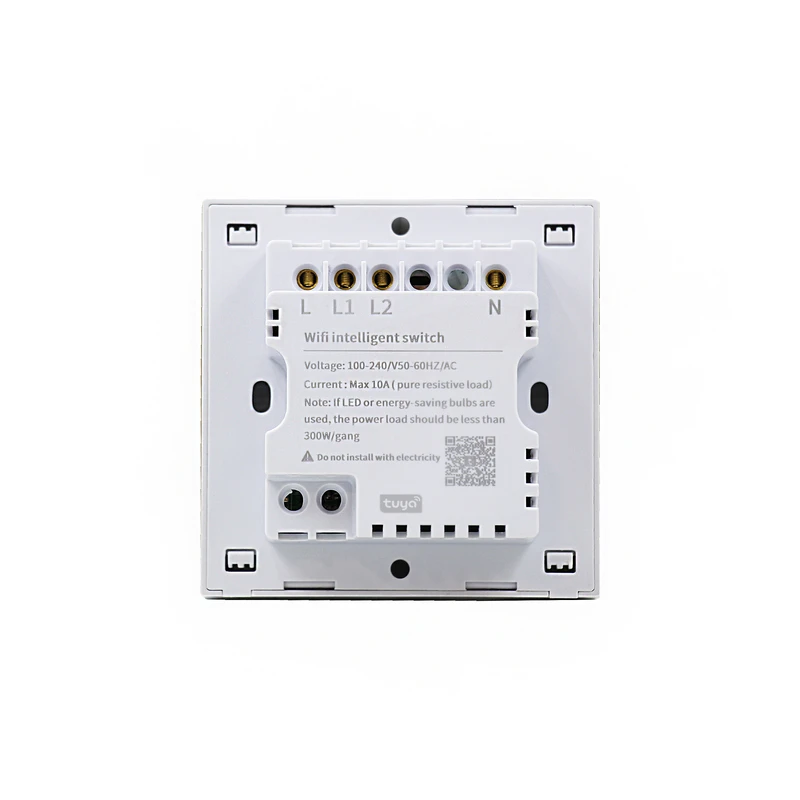 عکس شماره 4 : کلید هوشمند تویا مدل دو پل هوشمند طرح پیانویی