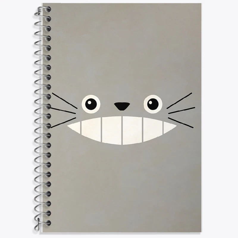 دفتر زبان 50 برگ خندالو مدل سه خط طرح انیمه توتورو (Totoro) کد F366