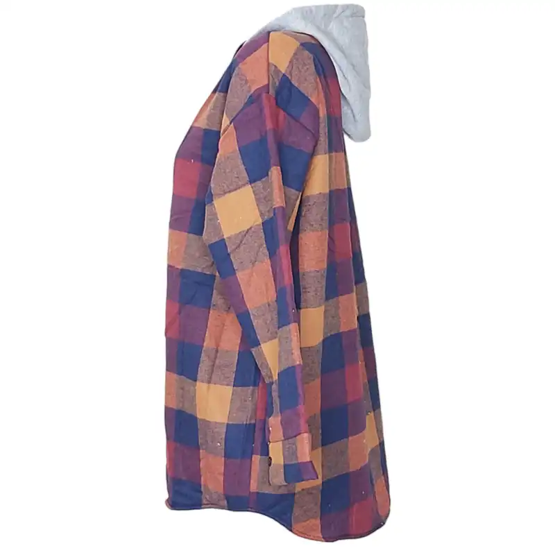 پالتو زنانه مدل چهارخونه داخل خز 8709