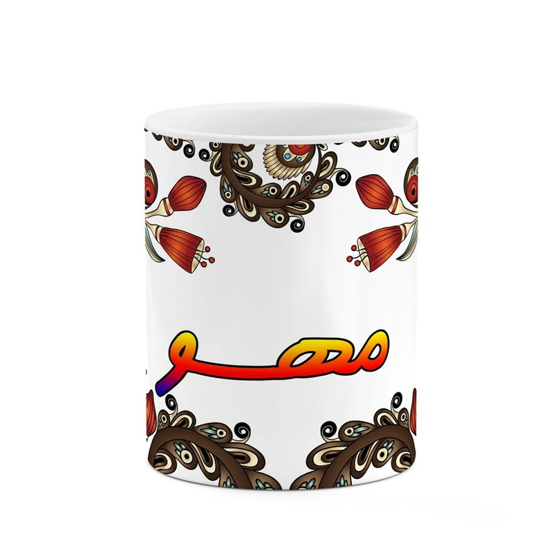 ماگ کاکتی مدل اسم مهسو طرح سنتی گل و بته کد mgh47795