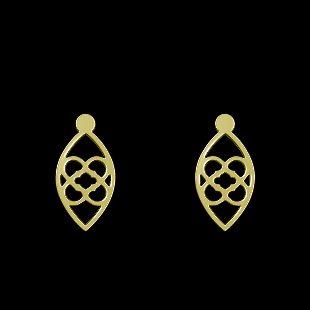 گوشواره طلا 18 عیار زنانه مدوپد مدل اشک کد GA1-10421