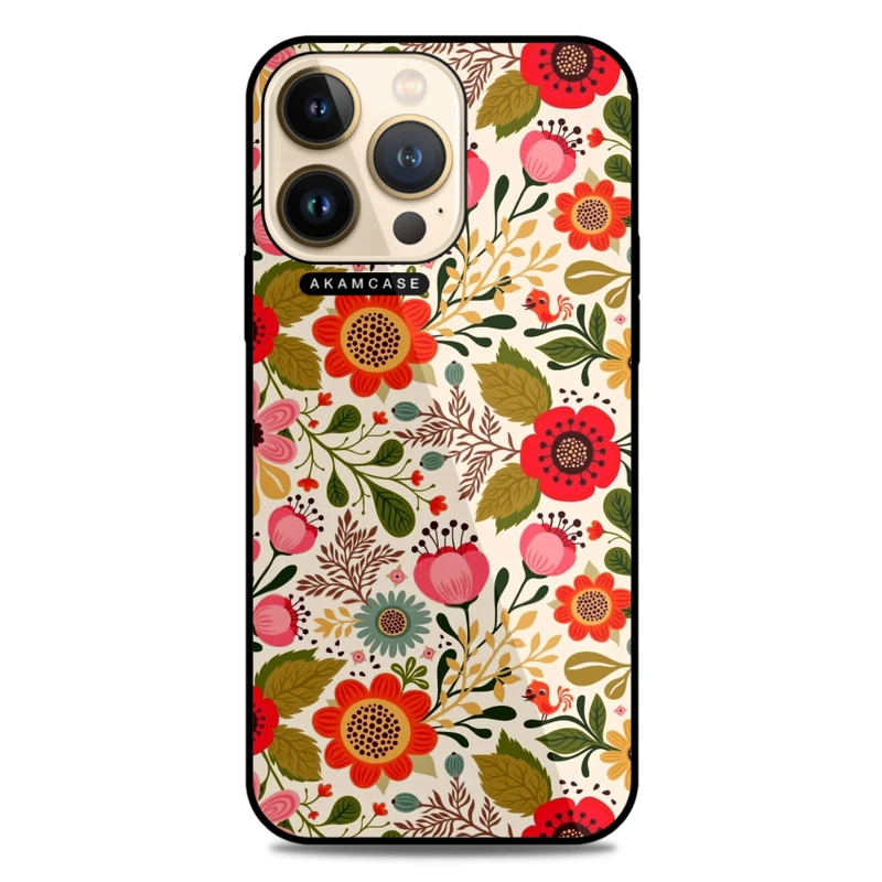 کاور آکام مدل AMC-WA13PRO-FLOWERS4 مناسب برای گوشی موبایل اپل iPhone 13 Pro