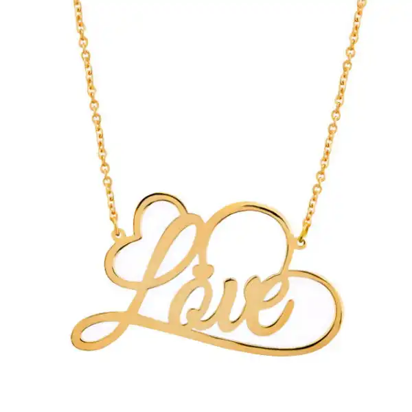 گردنبند طلا 18 عیار زنانه الن نار مدل LOVE ELN9250