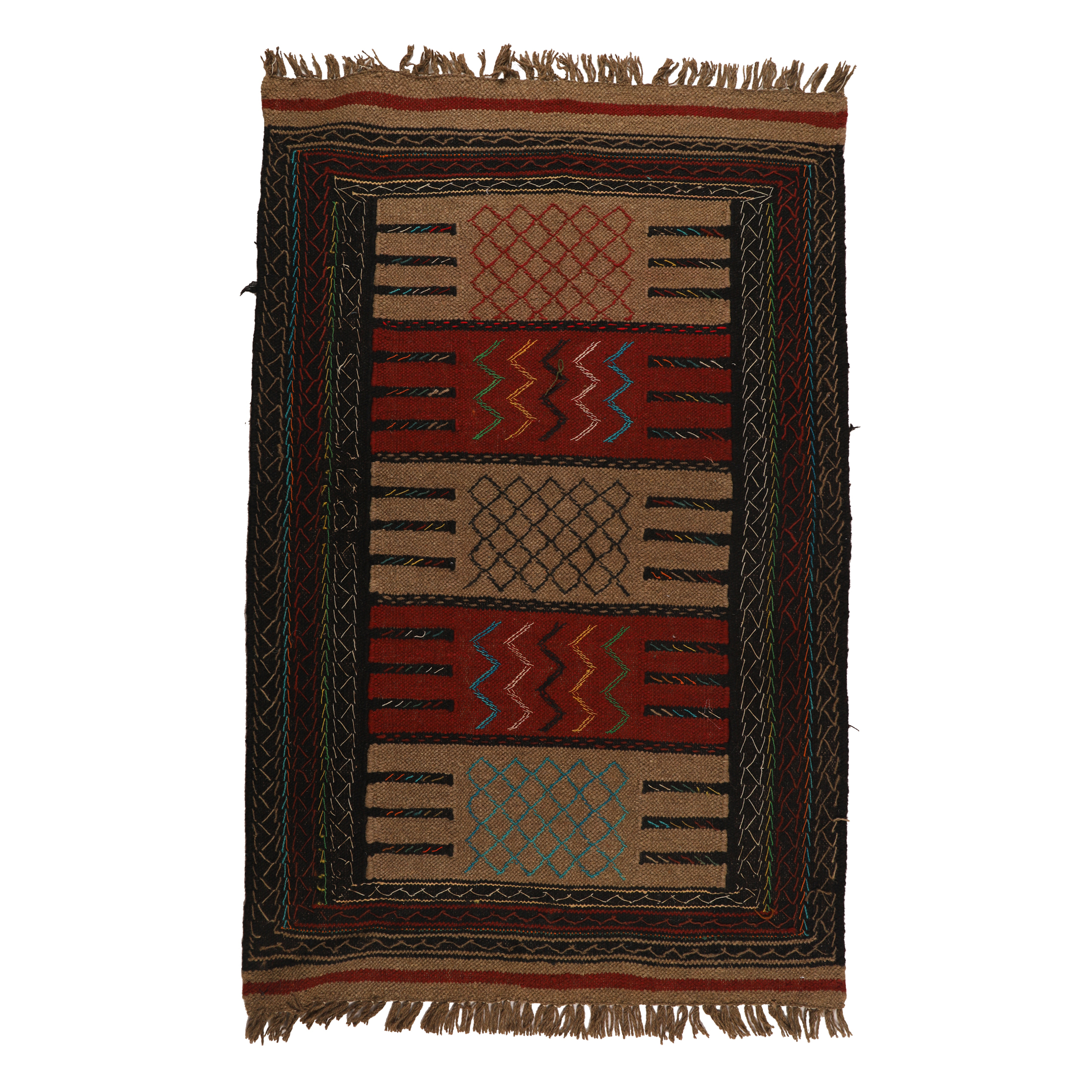 گلیم دستبافت دومتری طرح سفره کردی کد 140519