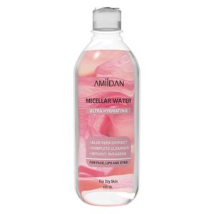 محلول پاک کننده آرایش صورت امیلدان مدل میسلار واتر حجم 400 میلی لیتر