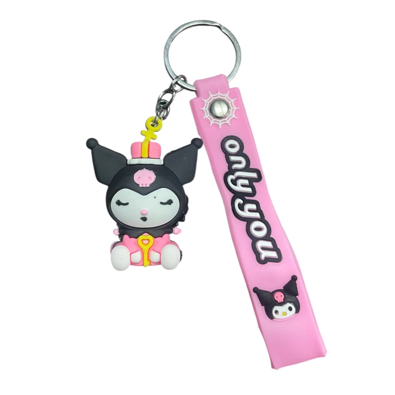 جاکلیدی دخترانه مدل کرومی طرح نشسته سیلیکونی