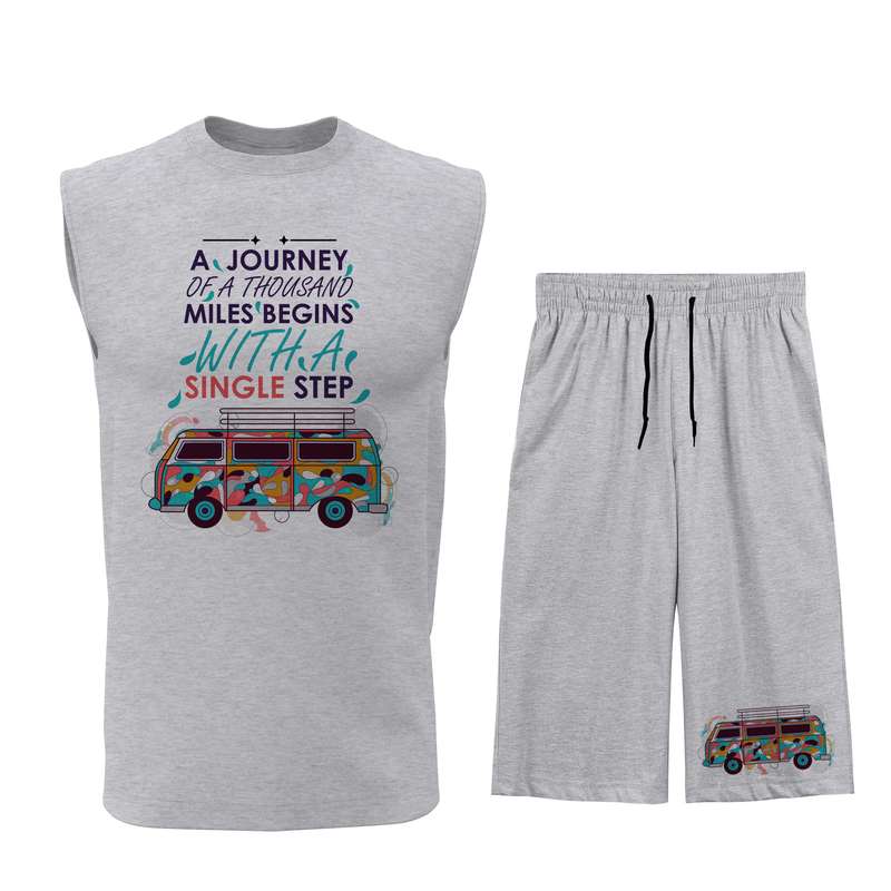 ست تاپ و شلوارک مردانه مدل T114G