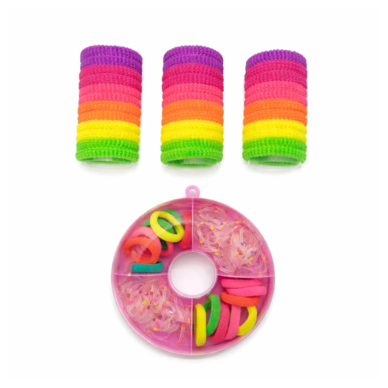 کش مو دخترانه مدل دوناتی مجموعه ۱۰۰ عددی