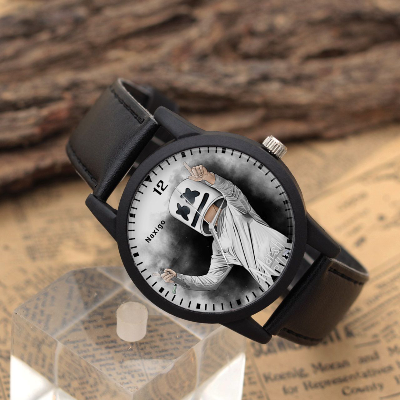 ساعت مچی عقربه ای ناکسیگو طرح دی جی مارشملو کد LF4187 -  - 4