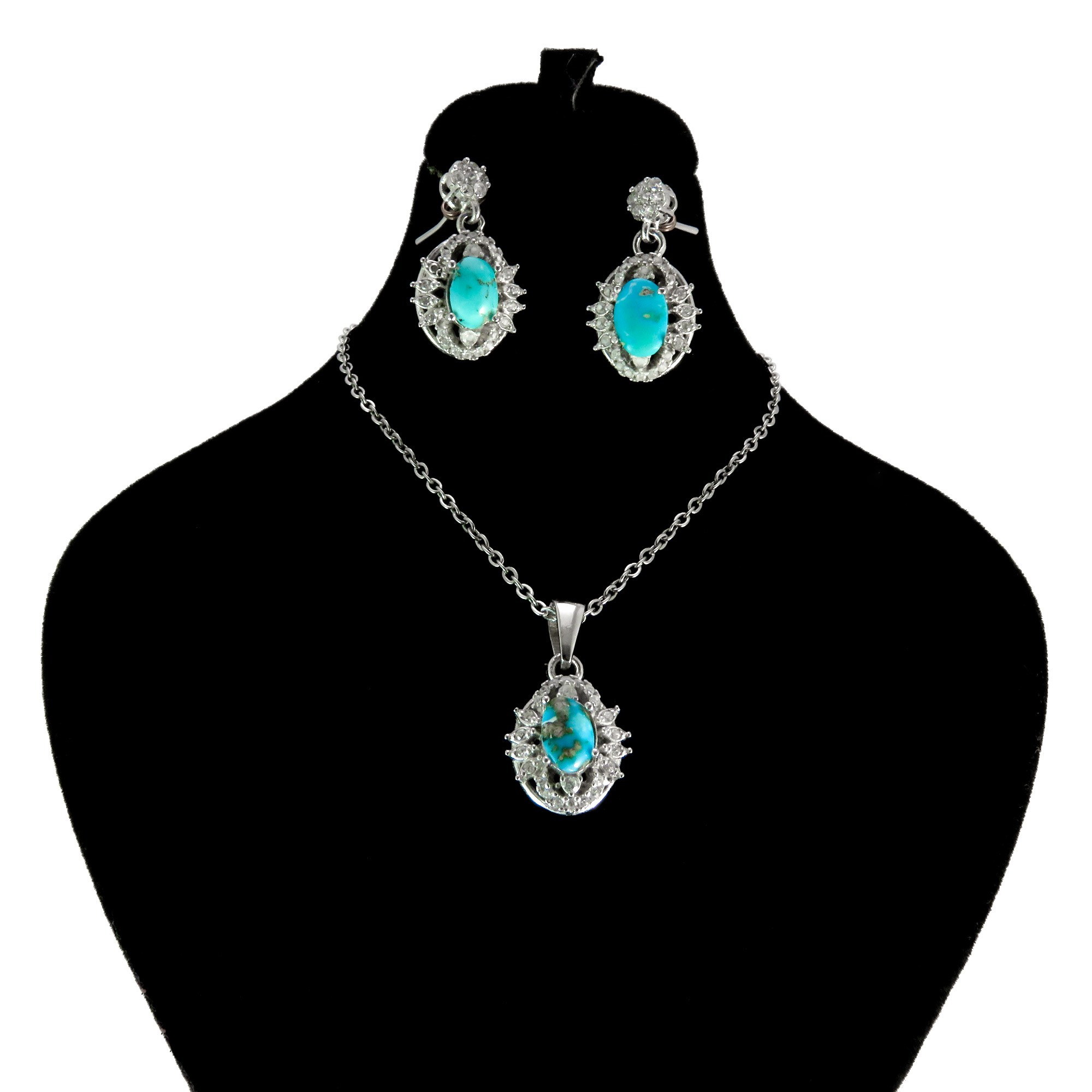 نیم ست نقره زنانه کد AV057