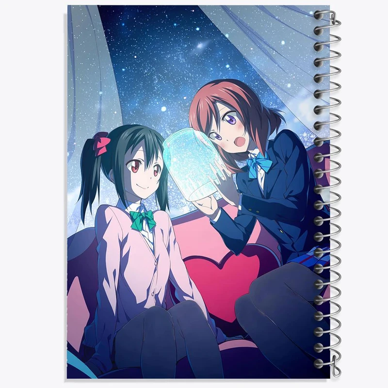 دفتر لیست خرید 50 برگ خندالو طرح ماکی و نیکو انیمه لاو لایو Love Live کد 18304