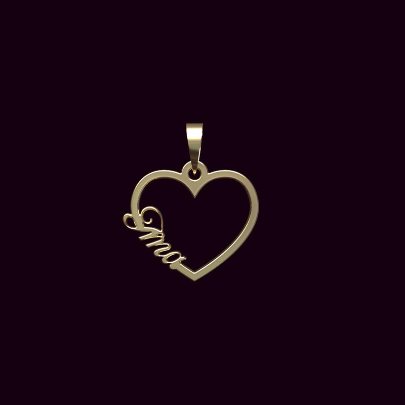 آویز گردنبند طلا 18 عیار زنانه مدوپد مدل اسم ایما ima کد PB1-10045