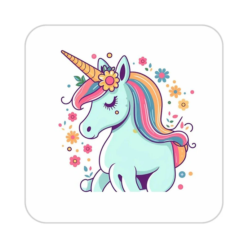 زیر لیوانی کاکتی طرح اسب تک شاخ و یونیکورن مدل mp31480