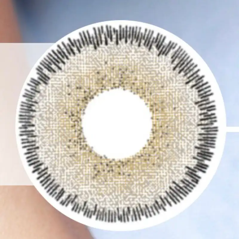 لنز چشم رویال ویژن کد 355 رنگ خاکستری سبز عسلی دور دار