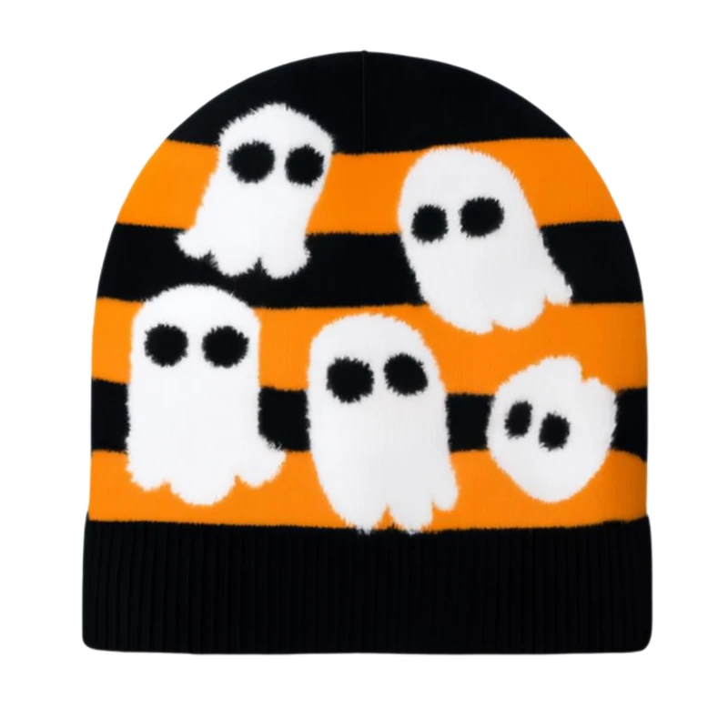 کلاه بافتنی زنانه مدل Fo100 رنگ نارنجی 