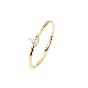   انگشتر طلا 18 عیار زنانه قیراط طرح تک سنگ کد GH2883