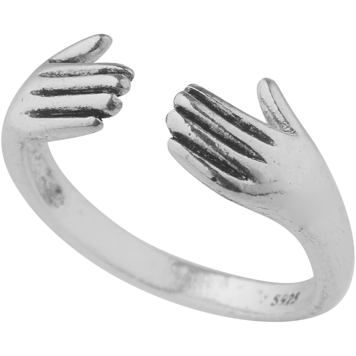 انگشتر نقره زنانه مدل آغوش کد 202093 انگشتر نقره زنانه مدل آغوش کد 202093