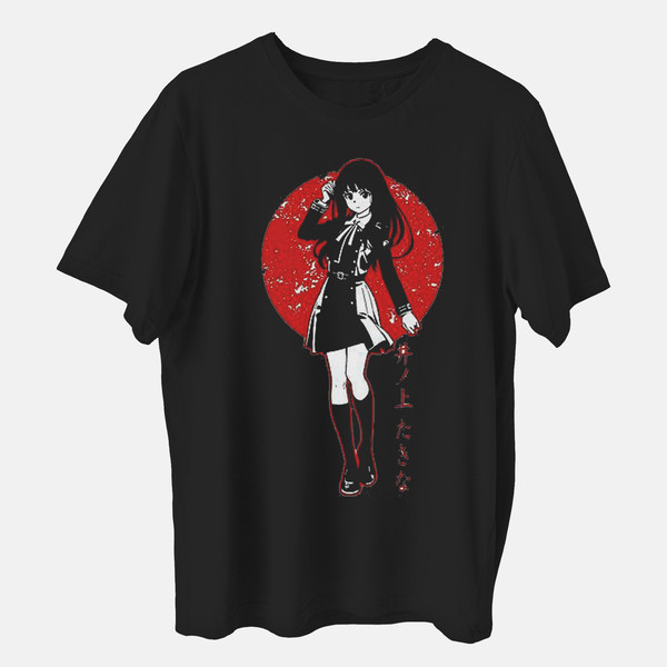 تی شرت آستین کوتاه دخترانه مدل کیوت ژاپنی انیمه ای کد anm302