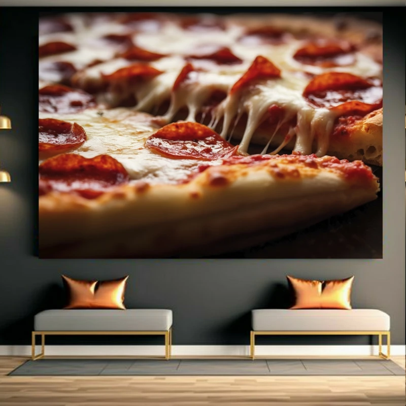 پوستر دیواری طرح پیتزا مدل پنیر پیتزا کد BK23092