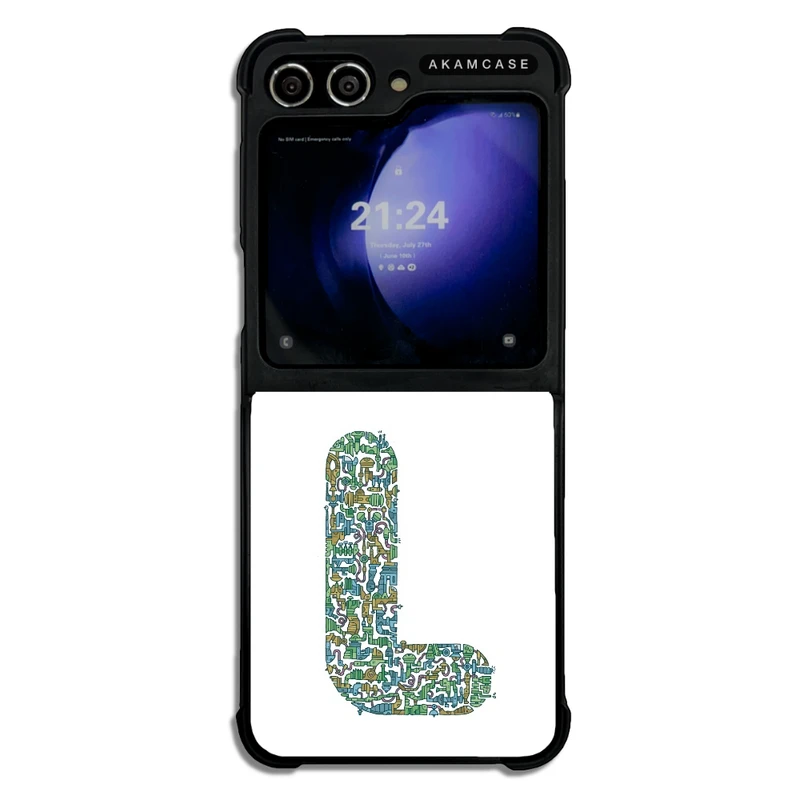 کاور آکام مدل AMC-WSGZFLIP5-ALPHADOODLEBET-12 مناسب برای گوشی موبایل سامسونگ Galaxy Z Flip 5