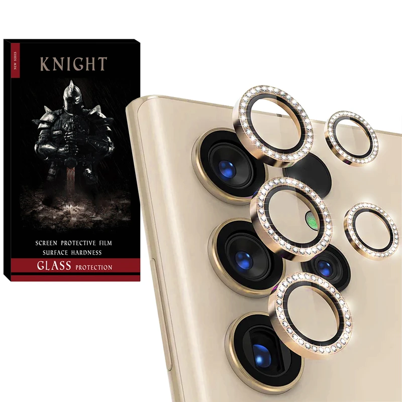 محافظ لنز دوربین نایت مدل Diamond Ring protect مناسب برای گوشی موبایل سامسونگ Galaxy S23 Ultra