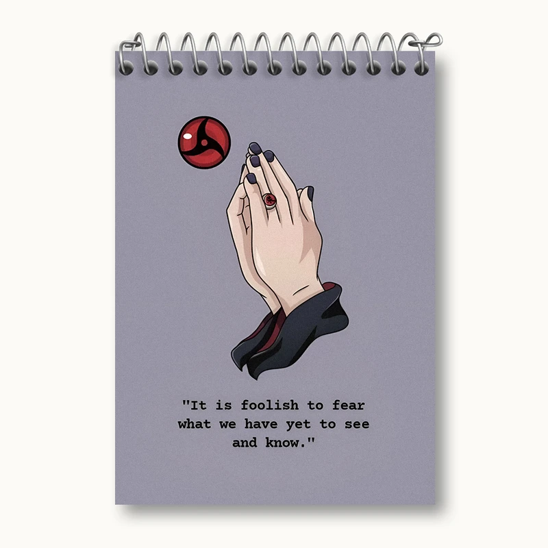 دفتر یادداشت 50 برگ خندالو طرح انیمه ناروتو (Naruto) کد N3607