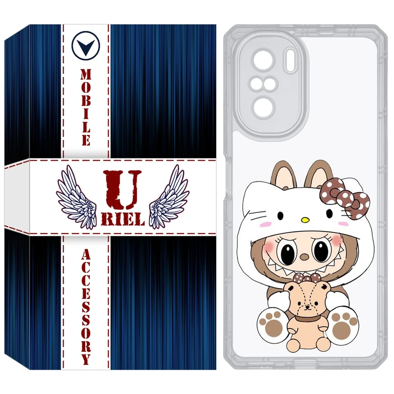 کاور یوریل قاب مدل Clear کد 124 طرح لبوبو Labubu مناسب برای گوشی موبایل شیائومی Poco F3 / Redmi K40 / Mi 11i