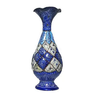 گلدان میناکاری گوهرچین کد 3441ارتفاع16سانتی متر