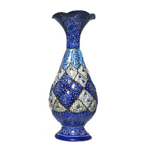 گلدان میناکاری گوهرچین کد 3441ارتفاع16سانتی متر