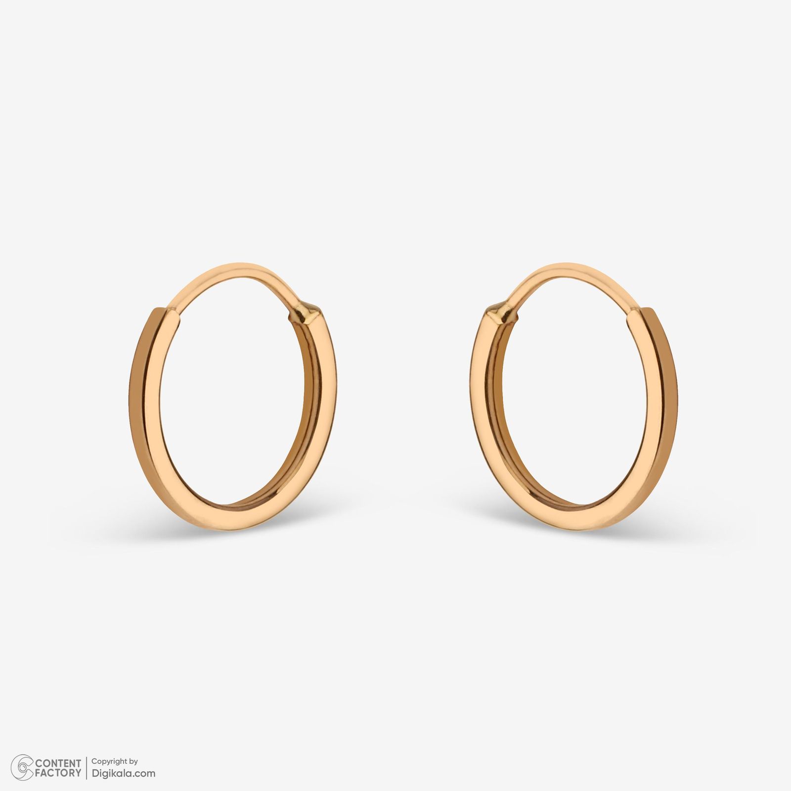 گوشواره حلقهای طلا 18 عیار زنانه وی گالری مدل am111 -  - 7