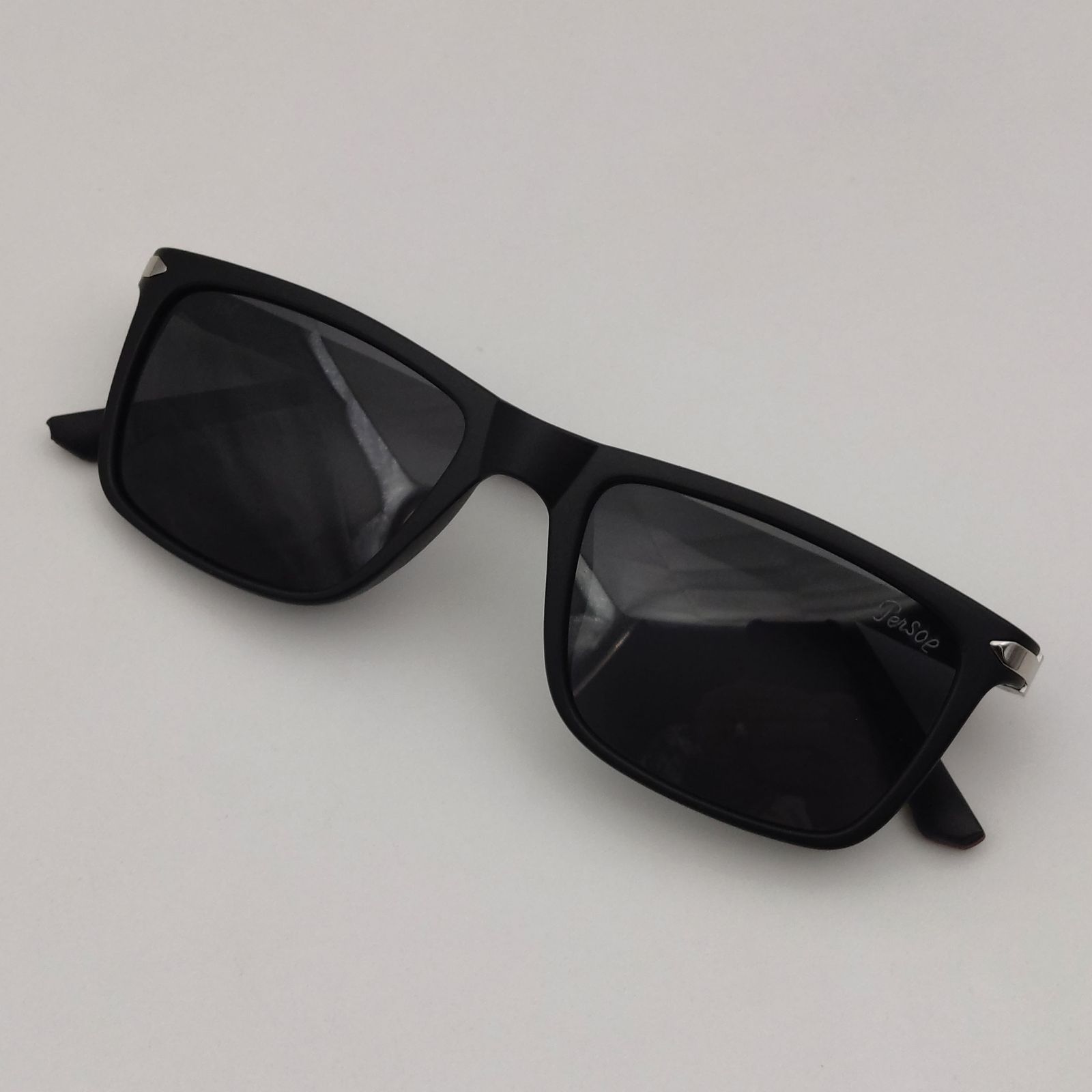 عینک آفتابی مستطیلی پلاریزه پرسول مدل TR8074 -  - 9