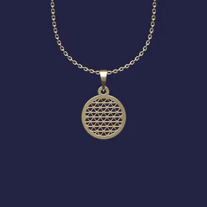 گردنبند طلا 18 عیار زنانه مدوپد مدل هندسی کد Y2-1-1002