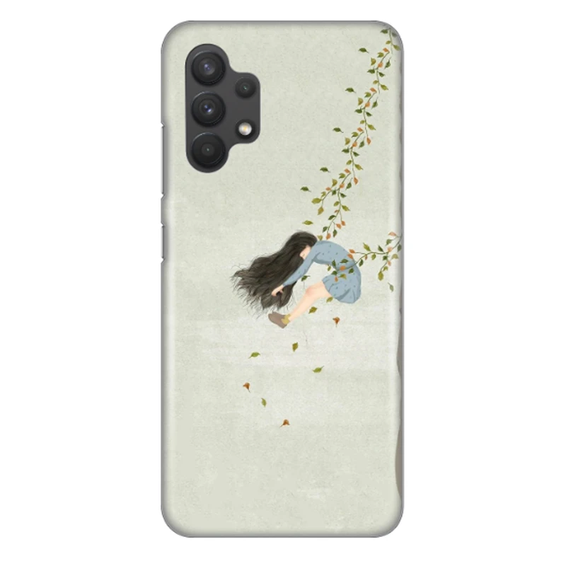 کاور طرح دختر و برگ کد DIMO-038 مناسب برای گوشی موبایل سامسونگ Galaxy M32 5G / Galaxy A32 5G