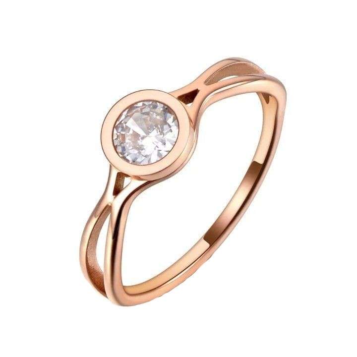انگشتر طلا 18 عیار زنانه قیراط طرح تک سنگ کد GH3160