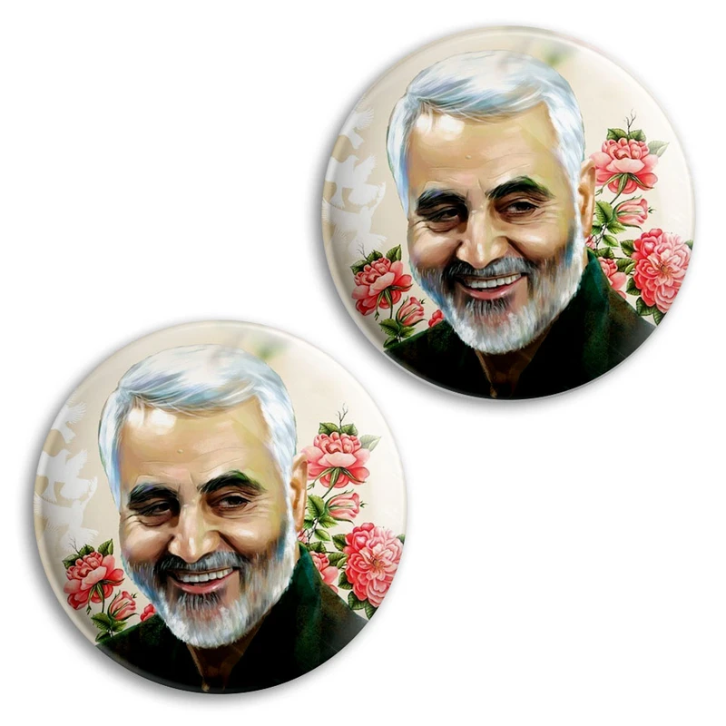 مگنت پرمانه طرح حاج قاسم سلیمانی کد pmag2.26943 مجموعه 2 عددی