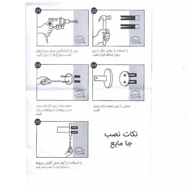 مخزن مایع دستشویی دیواری مدل DN-JM01